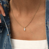 1 CTW 14K Lab Grown Bezel Set Oval Shape Diamond Charm - Yana Ferkos Fine Jewelry