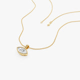 1 CTW 14K West to East Marquise Shape Lab Grown Diamond Charm - Yana Ferkos Fine Jewelry