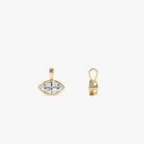 1 CTW 14K West to East Marquise Shape Lab Grown Diamond Charm - Yana Ferkos Fine Jewelry