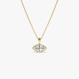 1 CTW 14K West to East Marquise Shape Lab Grown Diamond Charm - Yana 14K Gold Ferkos Fine Jewelry