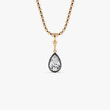 2 CTW 14K Vintage Inspired Pear Shape Lab Grown Diamond Charm - Mabel 14K Rose Gold Ferkos Fine Jewelry