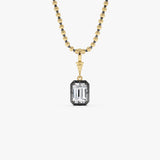 2 CTW 14K Vintage Inspired Emerald Cut Lab Grown Diamond Charm - Mabel 14K Gold Ferkos Fine Jewelry