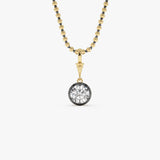 1.50 CTW 14K Vintage Inspired Round Shape Lab Grown Diamond Charm - Mabel 14K Gold Ferkos Fine Jewelry
