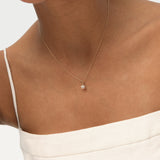 14K Gold Diamond Flower Charm Necklace Ferkos Fine Jewelry