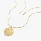 14K Gold Celestial Diamond Charm Necklace Ferkos Fine Jewelry