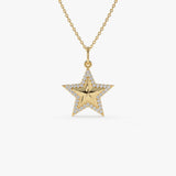 14k Diamond Star Charm 14K Gold Ferkos Fine Jewelry