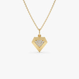 14k Diamond Geometric Charm 14K Gold Ferkos Fine Jewelry