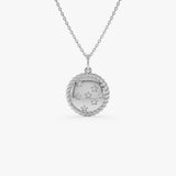14k Star Setting Diamond Star Charm 14K White Gold Ferkos Fine Jewelry