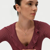 14k Starfish Charm Necklace with Diamonds Ferkos Fine Jewelry