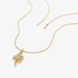 14k Four Leaf Clover Charm with a Diamond Ferkos Fine Jewelry
