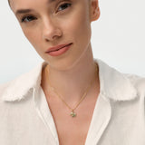 14k Lucky Elephant Charm Necklace with a Diamond Ferkos Fine Jewelry