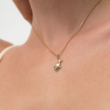 14k Fish Charm Necklace with a Diamond Ferkos Fine Jewelry