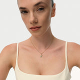 14k Fish Charm Necklace with a Diamond Ferkos Fine Jewelry