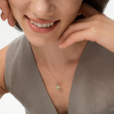14K Gold Diamond Fluted Circle Pendant Necklace Ferkos Fine Jewelry