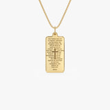 14K Lord’s Prayer Tag Pendant 14K Gold Ferkos Fine Jewelry