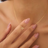 14Kt Plain Gold Ribbon Necklace Ferkos Fine Jewelry