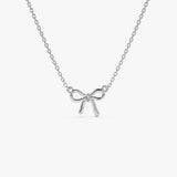 14Kt Plain Gold Ribbon Necklace 14K White Gold Ferkos Fine Jewelry