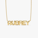 14K Bubble Name Necklace 14K Gold Ferkos Fine Jewelry