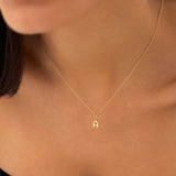 14K Bubble Letter Necklace Ferkos Fine Jewelry