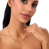 14k Mixed Link Paperclip Bolo Chain Necklace Ferkos Fine Jewelry