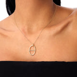 14k Minimalist Oval Pendant Necklace Ferkos Fine Jewelry