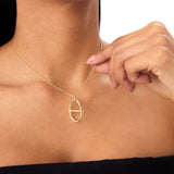 14k Minimalist Oval Pendant Necklace Ferkos Fine Jewelry