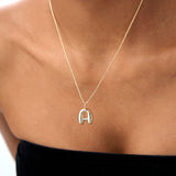 14K 20MM Balloon Initial Letter Pendant Ferkos Fine Jewelry