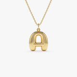 14K 20MM Balloon Initial Letter Pendant 14K Gold Ferkos Fine Jewelry
