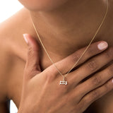 14K Aquarius Zodiac Charm Necklace Ferkos Fine Jewelry