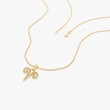 14K Aries Zodiac Charm Necklace Ferkos Fine Jewelry