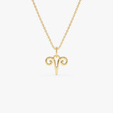 14K Aries Zodiac Charm Necklace 14K Gold Ferkos Fine Jewelry