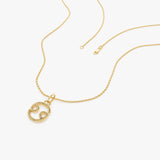 14K Cancer Zodiac Charm Necklace Ferkos Fine Jewelry