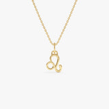 14K Leo Zodiac Charm Necklace 14K Gold Ferkos Fine Jewelry