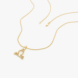 14K Libra Zodiac Charm Necklace Ferkos Fine Jewelry