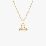 14K Libra Zodiac Charm Necklace 14K Gold Ferkos Fine Jewelry