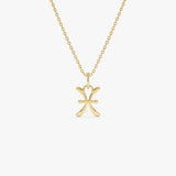 14K Pisces Zodiac Charm Necklace 14K Gold Ferkos Fine Jewelry
