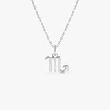 14K Scorpio Zodiac Charm Necklace 14K White Gold Ferkos Fine Jewelry