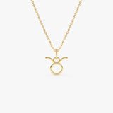 14K Taurus Zodiac Charm Necklace 14K Gold Ferkos Fine Jewelry