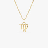 14K Virgo Zodiac Charm Necklace 14K Gold Ferkos Fine Jewelry