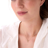 14K Gold Abstract Open Heart Pendant Necklace Ferkos Fine Jewelry