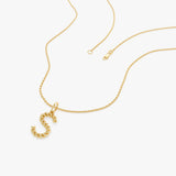 14K Rope Initial Pendant Necklace Ferkos Fine Jewelry