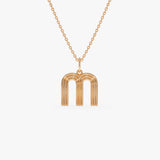 14K Triple Line Initial Necklace Ferkos Fine Jewelry