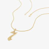 14K Gothic Number Pendant Necklace Ferkos Fine Jewelry