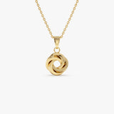 14k Gold Knot Pendant Necklace 14K Gold Ferkos Fine Jewelry
