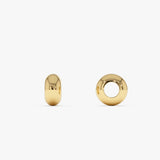 14K Gold Polished Rondelle Charm - 6MM 14K Gold Ferkos Fine Jewelry