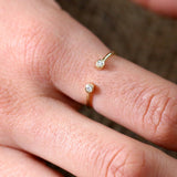 14K Double Bezel Set Open Diamond Ring Ferkos Fine Jewelry