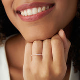 14K Ultra Thin 1MM Micro Pave Diamond Eternity Wedding Band Ferkos Fine Jewelry