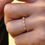 14k Rose Gold Diamond Stacking Ring