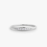 14k Graduating Diamond Wedding Band Ferkos Fine Jewelry