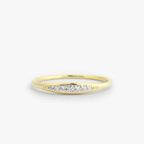 14k Graduating Diamond Wedding Band 14K Gold Ferkos Fine Jewelry